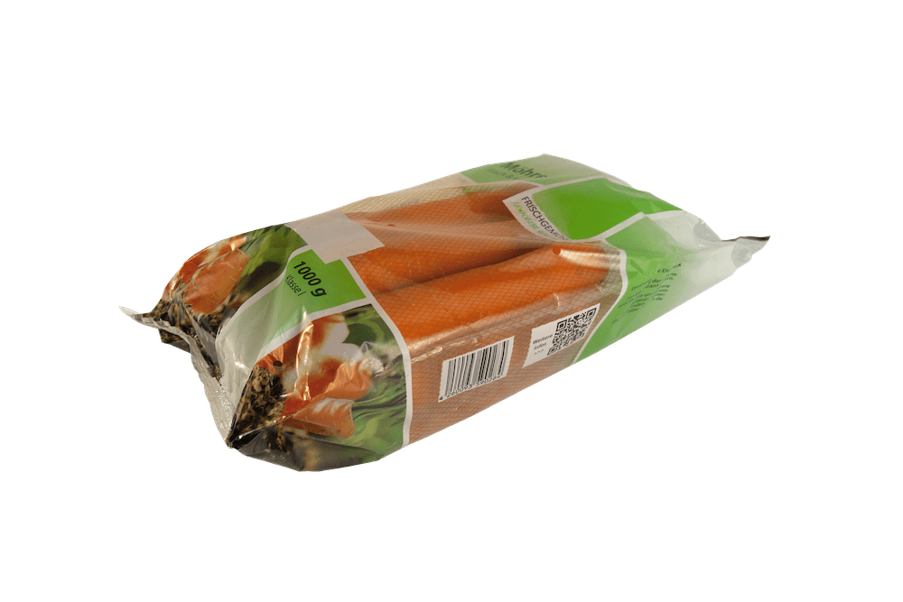 Schlauchbeutel Verpackung Möhren Karotten Gemuese